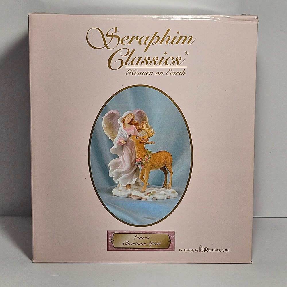 Seraphim Classics Lauren Christmas Spirit Angel Reindeer Figurine Roman 84481